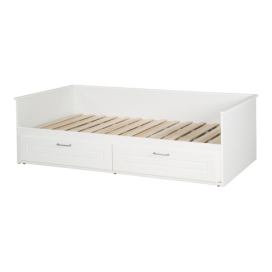 Bílá jednolůžková postel s úložným prostorem a roštem 90x200 cm Felicia – Roba