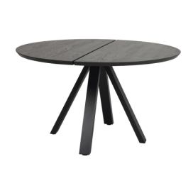 ROWICO Jídelní stůl CARRADALE kulatý černý ø130 cm