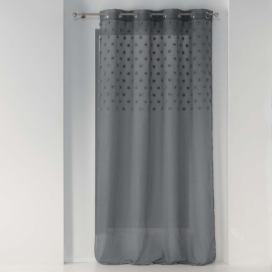 Antracitová voálová záclona 140x240 cm Melusine – douceur d\'intérieur