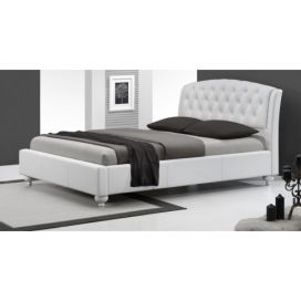 HALMAR Čalouněná postel Sofia 160x200 dvoulůžko bílá