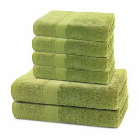 Sada 2 osušek a 4 ručníků DecoKing Ginna světle zelené, velikost 2*70x140+4*50x100