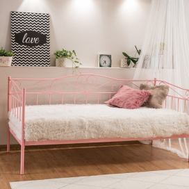 Klasická postel do teenagery Birma 90x200 Růžová