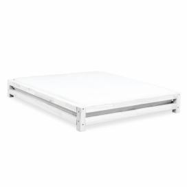 Benlemi Dvoulůžková postel JAPA Zvolte barvu: Bílá, Rozměr: 160 x 200 cm