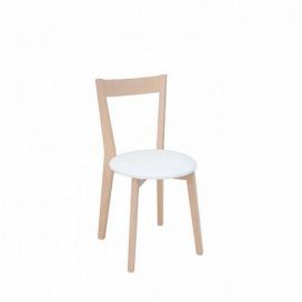 BRW Jídelní židle IKKA, bílá/dub sonoma