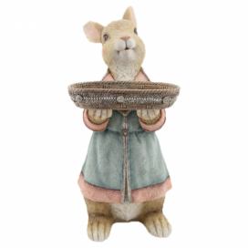 Dekorace králík s podnosem - 23*17*36 cm Clayre & Eef
