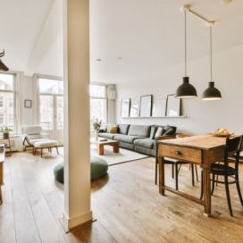 Moderní severský obývací pokoj